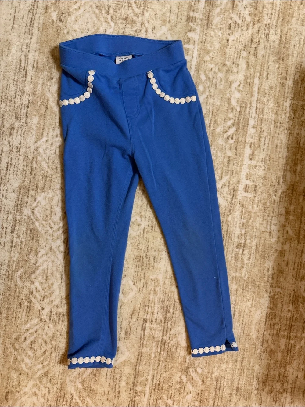 Crown & Ivy Girls Leggings with Decorative Trim